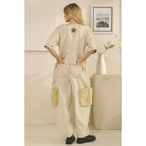 Oli & Hali Mineral Washed Shortsleeved Jumpsuit - Picture 2 of 3